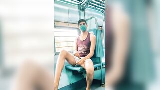 Desi teen cumshot in train public - 8 image