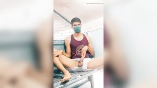 Outdoor cumshot Indian daddy in train - 8 image
