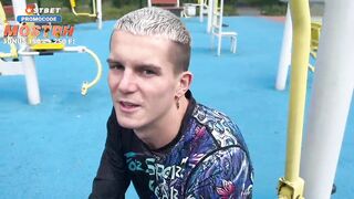 A stranger fucked a twink in an abandoned building in the forest and fucked his ass - 2 image