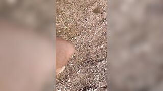 Water feet dick dirt desert