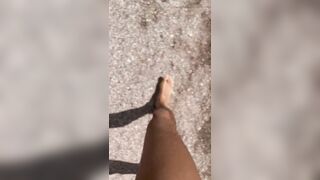 Water feet dick dirt desert