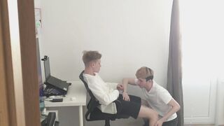 distracted my stepbrother from work and fucked his tight ass - 2 image