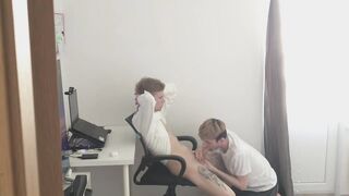 distracted my stepbrother from work and fucked his tight ass - 5 image