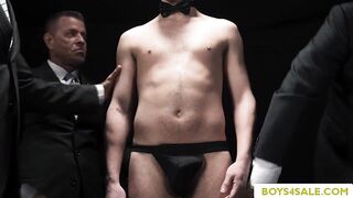 Twink Teen Ace Banner barebacked by three Master - 3 image