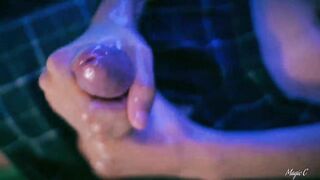 Cute Twink Magic C Jerking His Big Uncut Cock With Lots Of Precum And a Thick Cum Load - 15 image