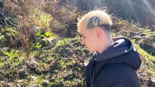 Cute guy hesitates to suck a dick - 1 image