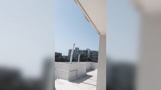 Maddy having Fun in flashing outdoors without having a fear to get caught in day light. - 12 image