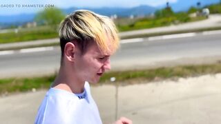 Nick Lewis Convinced a Handsome Straight Guy to Give Him a Bliwjob for Funds on a Beach - 13 image