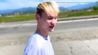 Nick Lewis Convinced a Handsome Straight Guy to Give Him a Bliwjob for Funds on a Beach - 7 image