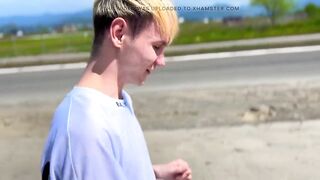 Nick Lewis Convinced a Handsome Straight Guy to Give Him a Bliwjob for Funds on a Beach - 9 image