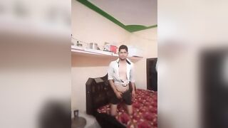 White king Crossdresser masterbating in locker room - 1 image