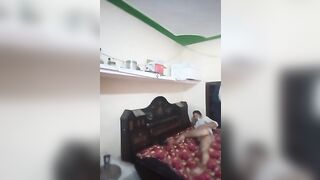 White king Crossdresser masterbating in locker room - 13 image