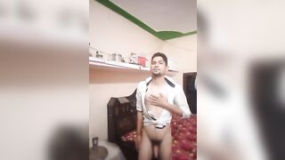 White king Crossdresser masterbating in locker room - 2 image