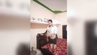 White king Crossdresser masterbating in locker room - 3 image