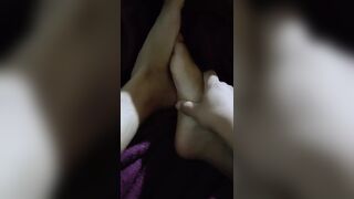 Touching my delicious feet for you - 1 image