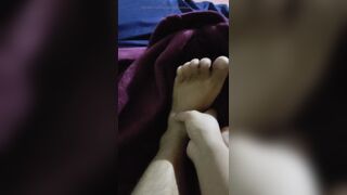 Touching my delicious feet for you