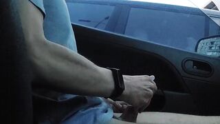 Young twink boy does a public masturbation while driving in a car - 15 image