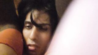 Emo latino femboy playing with his tight boy pussy - 13 image