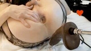 Sissy anal pounding bbc dildo machine - 11 image