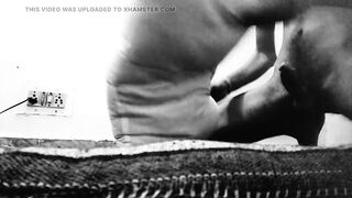 Closeup look of hole in big dick. Experimental masturbation porn. - 9 image