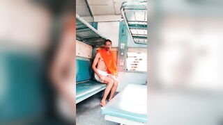 Sexy gay in train nude masterbate cumshot - 10 image