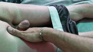 Monster cock with a huge head and thickness does not go in the mouth, but very eager to cum with cum - 13 image