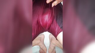 Desperate pissing in underwear plus intense cumshot wet close-up - 6 image