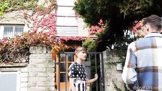 Barebacking Twinks Cum up for Coffee - 2 image