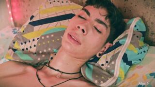 Hot Skinny Twink Magic C Filling a Condom With Thick Cum And Swallowing His Own Load - 3 image