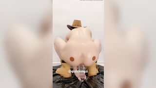 Cowboy plays with big dick toys - 13 image