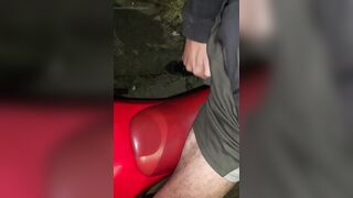 Huge biker dick on the street at night - 14 image