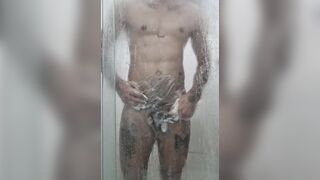 Jerking off to the shower - 6 image