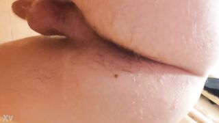 18yo twink fingering his hairy ass - 2 image