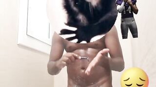 Bathroom shaving my cock - 3 image