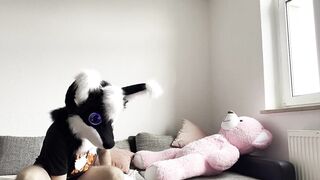 Furry Fursuit Coudle and Fuck Giant Plush Bear Plushophilia Plushie - 4 image