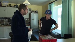 Fucked a cute pizza delivery guy and cum in his ass - 2 image