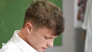 TWINKPOP - Professor Walks Out, Leaving The Horny Twinks Joey Mills & Jake Preston Free For Some Biology Self Study - 10 image