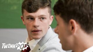 TWINKPOP - Professor Walks Out, Leaving The Horny Twinks Joey Mills & Jake Preston Free For Some Biology Self Study - 2 image
