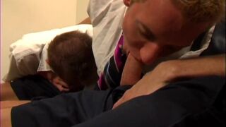 Schoolboy Three Way Ass Drilling - 1 image