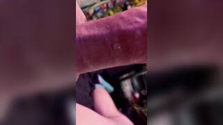 Cock vein pre cum drip