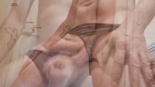 Big dilated cock in slow motion with explosive cum.