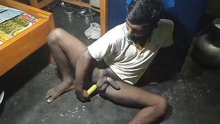 Indian gay boy fuking her big ass in cucumber  - 2 image