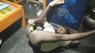 Indian gay boy fuking her big ass in cucumber  - 4 image