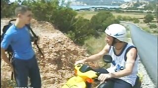 Horny Twink Gets His Ass Screwed by a Tattooed Guy Outside After Bringing Him Home - 2 image