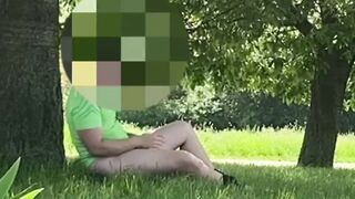 Huge cumshot in public, risky masturbation - 13 image