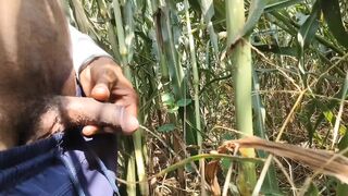 Village Twink Jerking Big Cock Outdoors - 1 image