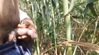 Village Twink Jerking Big Cock Outdoors - 2 image