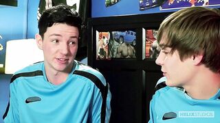 Boys In Blue Rim And Bareback - 1 image