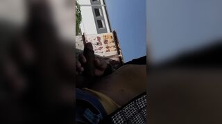 Outdoor cum man big thick penis comes squirting in open field - 10 image