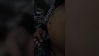 Outdoor cum man big thick penis comes squirting in open field - 11 image